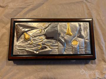 Scatola Ottaviani legno e argento
