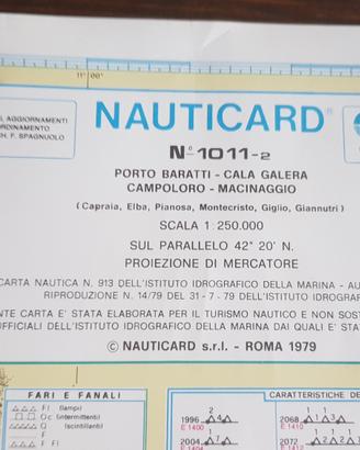 Carta nautica Nauticard 1979