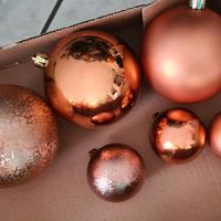 30 PALLINE DI NATALE ORO ROSA - Plastica