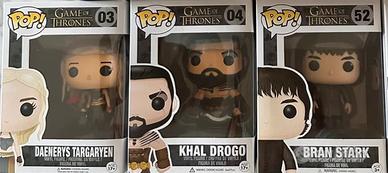 Funko Pop Trono di spade Daenerys, Droco e Bran