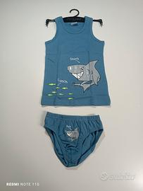 Canottierina+ muttandina Bimbo. neonato.100 pezzi