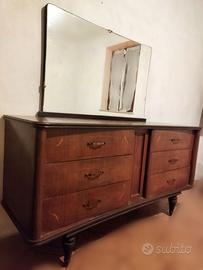 Comò vintage anni 50 con specchio