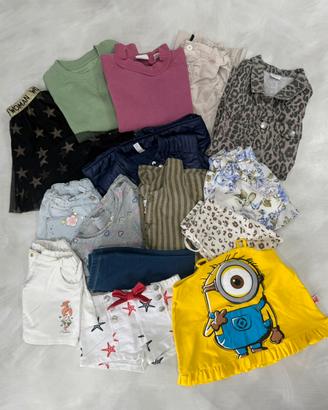 Lotto bambina 15 pezzi - taglie miste 18mesi-6 ann