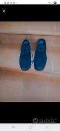 scarpe blu in camoscio 