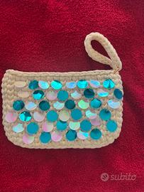 Pochette crochet con paillettes