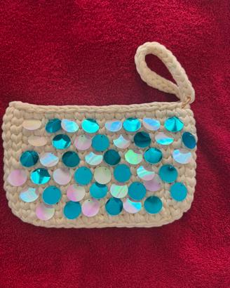 Pochette crochet con paillettes