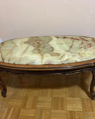 Tavolino Legno Marmo Barocco