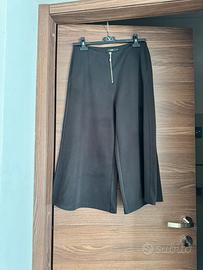 Pantaloni culotte neri a gamba larga Zuiki