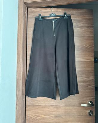 Pantaloni culotte neri a gamba larga Zuiki