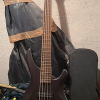 Basso Yamaha trbx505 5 corde nero opaco