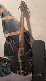 Basso Yamaha trbx505 5 corde nero opaco