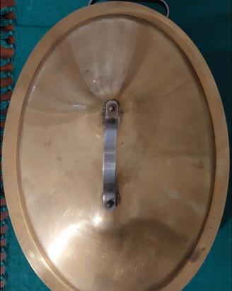 Servizio Casseruola/Rostiera vetro/metallo+piatto 