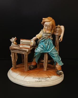 Scultura in porcellana Capodimonte "Tiziano Galli!