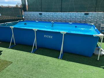 Piscina Intex 450x220 + pompa a sabbia Bestway