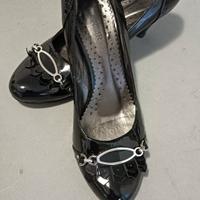 Décolleté Cafenoir in vernice nera n°36