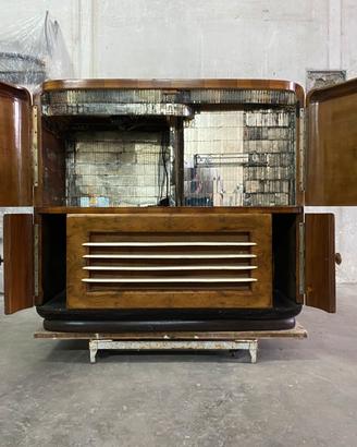 Mobile Bar Vintage con Radio e Giradischi LESA