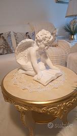 Statuina angelo cherubino in porcellana