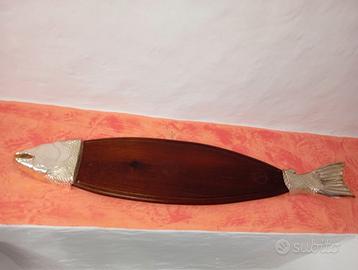 TAGLIERE  PESCE SALMONE, TESTA E CODA IN SILVER