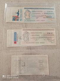 Dieci miniassegni anni '70 da collezione