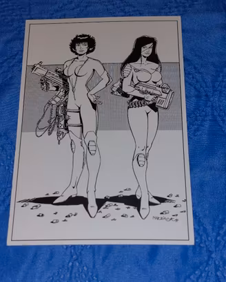 Legs Weaver e May Frain - Cartolina Cremona 1994