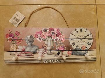 Appendiabiti Decorato in mdf 4 ganci