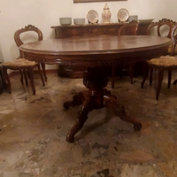 Tavolo in legno rotondo allungabile 
