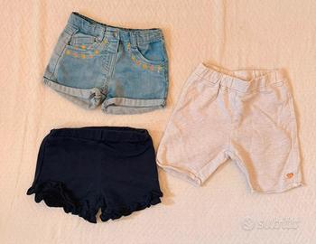 Lotto Pantaloncini Bimba 9-24 Mesi Losan Fagottino