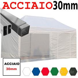 Gazebo 6x3 bianco pieghevole estensibile mercato