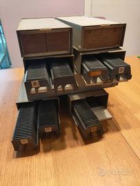 8 Scatole Porta Diapositive Anni 70