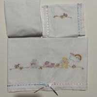 Idea regal lenzuoli neonato/a bambino/a ricamati