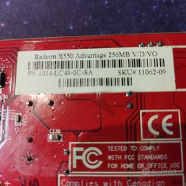 Scheda video PC Vintage Radeon X550 Advantage 256m