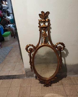 Specchiera Ovale Vintage stile Barocco 