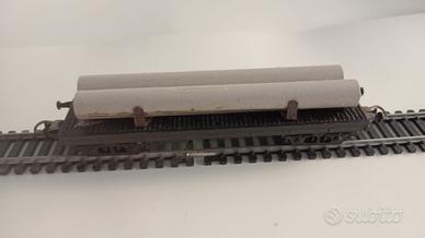 VAGONE MERCI LIMA-PORTATUBI-SCALA H0-COMPLETO