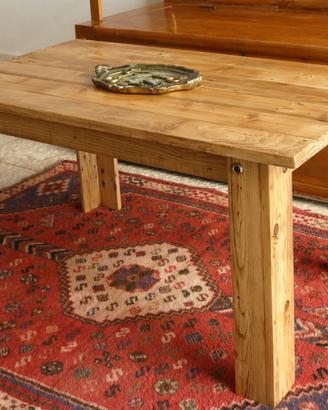 tavolino basso legno massello pallet artigianale