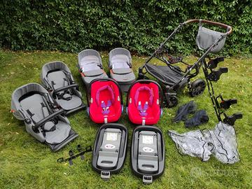 Passeggino gemellare Dorjan Quick Twin 3 in 1