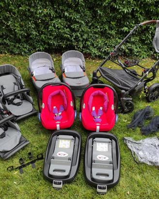 Passeggino gemellare Dorjan Quick Twin 3 in 1
