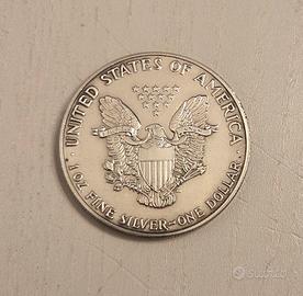 moneta argento 999 1 oncia american eagle
