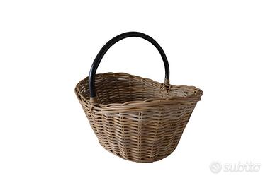 B19-L cesto portalegna rattan con fondo rafforzato