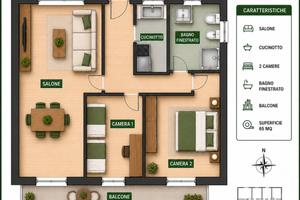 Genova Quarto appartamento con balcone vivibile