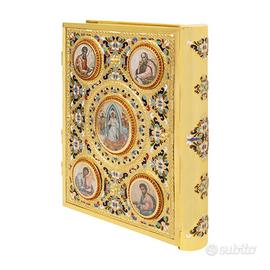 Copri evangeliario lezionario ottone dorato