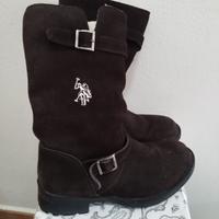 Stivali da Donna in Camoscio Marrone Scuro