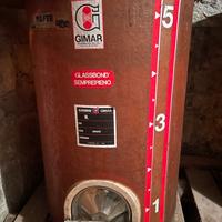 2 Botti in vetroresina 500L cad. + Torchio manuale