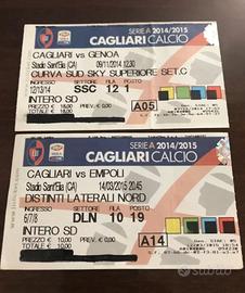 Cagliari Calcio 2 Biglietti Empoli Genoa 2014/15