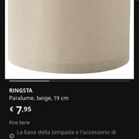 Paralume Ikea RINGSTA 19 cm