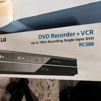 Videoregistratore vhs- dvd-rw lg rc388