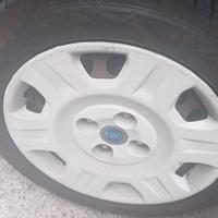 4 ruote completi di cerchio R14 in ferro 