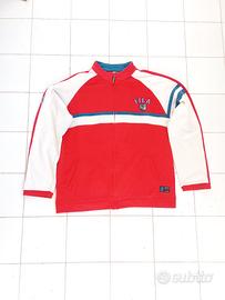 Fila Giacca Tuta Vintage Anni '90 Rossa Bianca Blu