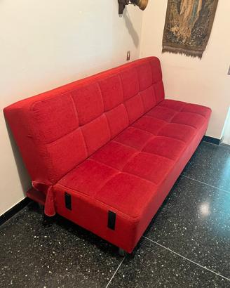 Divano letto rosso