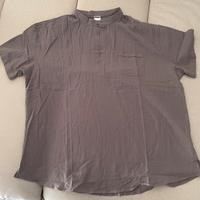 Camicia uomo 3XL grigia collo serafino m/m nuova