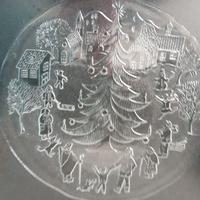 Piatto in vetro natalizio